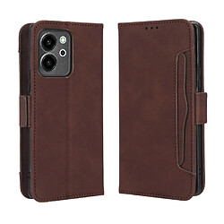Étui Compatible Honor 80 SE 5G - Marron Coque portefeuille multifonction - Emplacements cartes - Découpe précise - Protection intégrale
