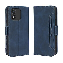 Étui pour Honor X5 - Bleu Étui portefeuille avec fentes pour cartes - Cuir PU haute qualité - Support mains libres