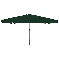 vidaXL Parasol Extérieur - 393 cm - Vert Forêt
