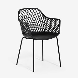 Ahd amazing home design chaise de jardin Tzura - Noir