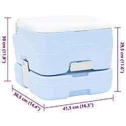 VIDAXL Toilette Portable 10L - Bleue/Blanche pas cher