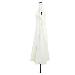 Vidaxl Parasol de Jardin avec LED Ø395x245 cm - Blanc Sable