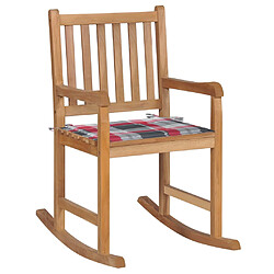 Vidaxl vidaXL Chaise à bascule avec coussin Bois de teck