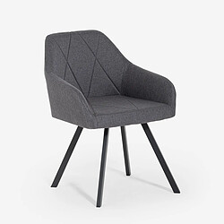 Acheter Ahd Amazing Home Design AHD Chaise Rakna avec Accoudoirs - Gris Foncé