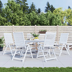 vidaXL Coussins de chaise de jardin lot de 6 carreaux gris 40x40x3 cm