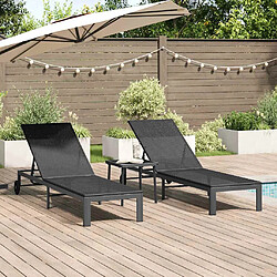 Chaise longue VidaXL - Noire
