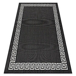RUGSX Tapis SIZAL FLAT 49373690 140x200 cm - Noir et Crème