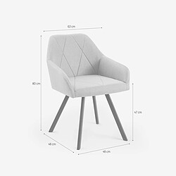 Ahd Amazing Home Design AHD Chaise Rakna avec Accoudoirs - Gris Foncé pas cher