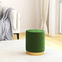 vidaXL Tabouret de rangement rond Vert Velours