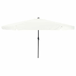 Vidaxl Parasol de Jardin avec LED Ø395x245 cm - Blanc Sable