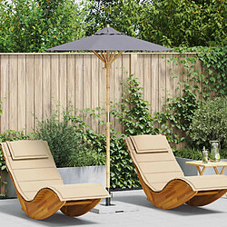 vidaXL Parasol de Jardin - 150 cm - Gris Foncé