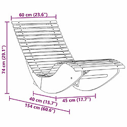 Chaise longue VidaXL - Marron pas cher