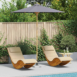 Vidaxl Parasol extérieur - Gris foncé