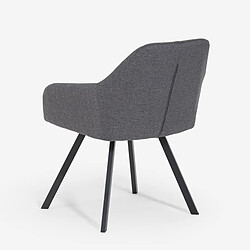 Ahd Amazing Home Design AHD Chaise Rakna avec Accoudoirs - Gris Foncé