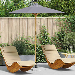 vidaXL Parasol de Terrasse - 217 x 217 cm - Gris Foncé