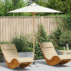 Vidaxl Parasol de Jardin Crème Blanc 217x230 cm en Bambou