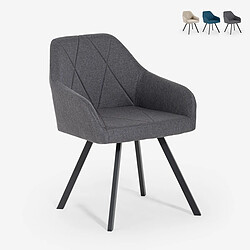 Ahd Amazing Home Design AHD Chaise Rakna avec Accoudoirs - Gris Foncé