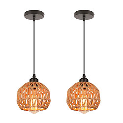 Stoex Lustre Vintage Corde De Chanvre - Noir