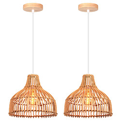 Stoex Lustre En Bambou (2PCS) - Rétro Moderne