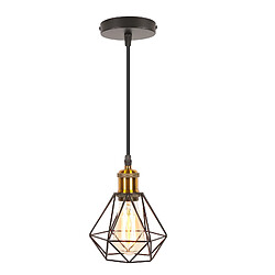 Stoex Rétro - Métal Noir Suspension vintage - Métal - E27 (non incluse) - Design épuré - Solide et anticorrosion