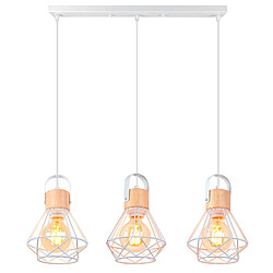 Stoex Suspension Luminaire Rétro - Métal et Bois