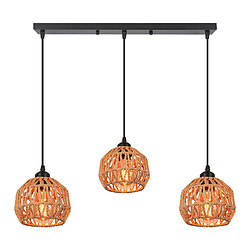 Stoex Lustre Vintage Corde de Chanvre - Métal