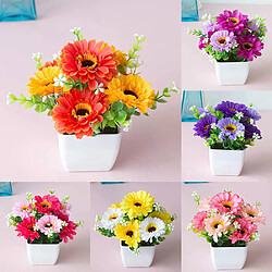 Fleurs artificielles pour intérieur et extérieur Ornements de jardin en pot - Hauteur de 13 cm - Divers coloris