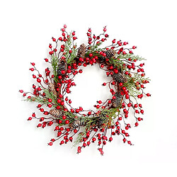 Baies rouges & pommes de pin - Couronne de Noël
