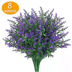 Fleurs de lavande artificielles - Lot de 8