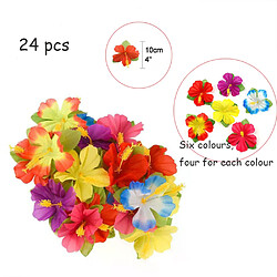 Fleurs d'hibiscus hawaïennes - 24 pièces