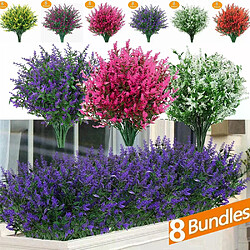 Fleurs de lavande artificielles - Lot de 8