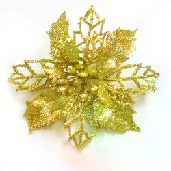 Fleurs de noël à paillettes