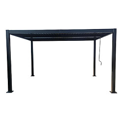 Concept Usine Pergola bioclimatique 4x3m structure en aluminium noir HYDRA