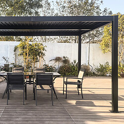 Acheter Concept Usine Pergola bioclimatique 4x3m structure et lames en aluminium gris anthracite NAXOS