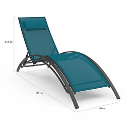 Acheter Idmarket Transats HAVANE acier gris anthracite