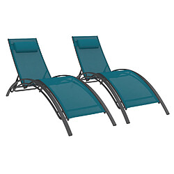 Idmarket Transats HAVANE acier gris anthracite