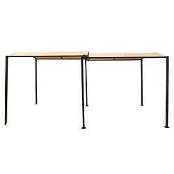 Concept Usine Pergola coulissante extensible et carport 9m² jusqu'à 16m² gris et beige ICARIA