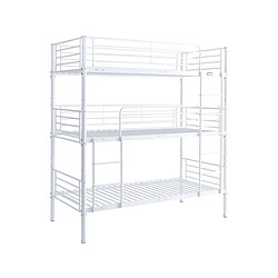 Habitat Et Jardin Lit triple superposé metal Havin - 90 x 190 cm - Blanc