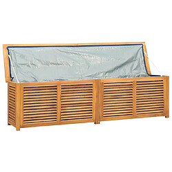 Avis Helloshop26 Coffre de rangement jardin et sac 200 x 50 x 53 cm bois massif teck 02_0013133