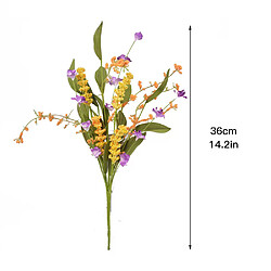 Bouquet de fausses fleurs - Jaune et violet