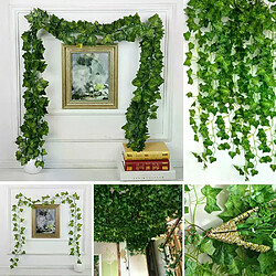 Guirlande de feuilles vertes - Lot de 12