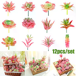 Fleurs succulentes artificielles - Lot de 12