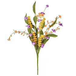 Bouquet de fausses fleurs - Jaune et violet