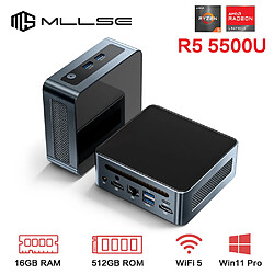 MLLSE G1 Mini PC - AMD R5 5500U, 16Go RAM, 512Go SSD, Win 11 Pro