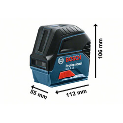 Niveau Laser - BOSCH PROFESSIONAL - GCL 2-50 - 2 Lignes - Portée 50m - IP54 Résistant