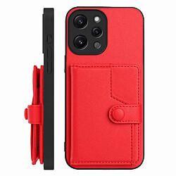 Coque Xiaomi Redmi 12 4G - Rouge Étui pour smartphone - Cuir PU - Béquille - Élégant et luxueux