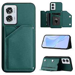 Étui pour Moto Edge 50 Fusion - Vert Coque portefeuille en cuir PU - Design élégant - Protection complète