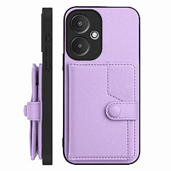 Étui pour Xiaomi Redmi 13c 5G - Violet Coque téléphone - Fonction béquille - Cuir PU de luxe - Porte-cartes intégré - Pratique et stylé