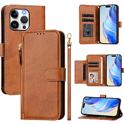 iPhone 13 Pro Max Flip Étui - Marron