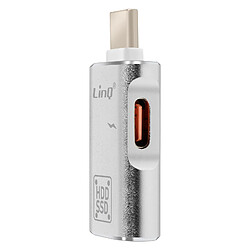 LinQ Adaptateur OTG USB et USB C vers USB C Compact Argent